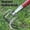 steel gray_New#716, variant on Heavy Duty Steel Garden Rake 4 Tine – Alloy Steel Stone and Debris Rake for Soil Loosening, Weeding, Land Reclamation and Beach Cleanup