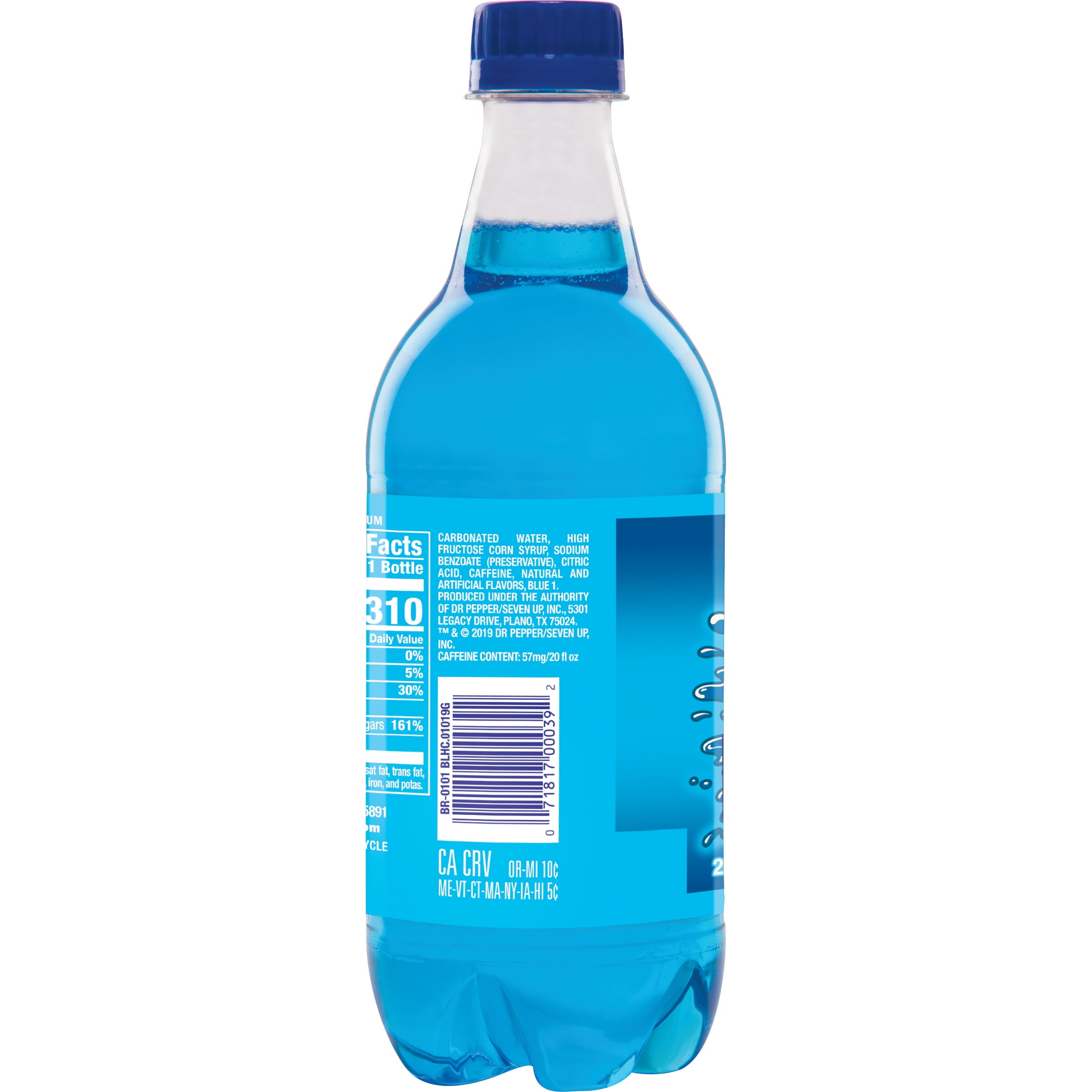 Big Blue Soda Pop, 20 fl oz, Bottle - Walmart.com