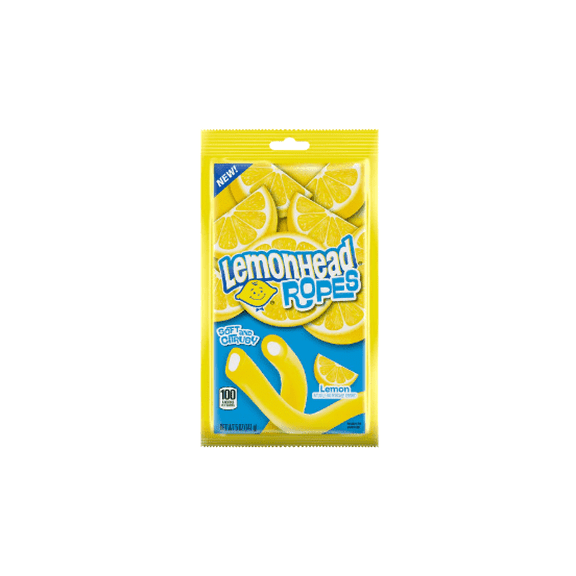 Lemonhead Ropes Candy – Soft & Chewy Lemon-Flavored Ropes – 5oz Bag (Includes Bimsy Florn)