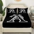 thumbnail image 3 of Erosebridal Kawaii Initial Letter King Sheet Sets, Monogrammed A Bedding King Size, Cool Ribbon Cow Reversible Bed Sheets King, Ultra Soft Bedroom Decoration, 4pcs, 3 of 7