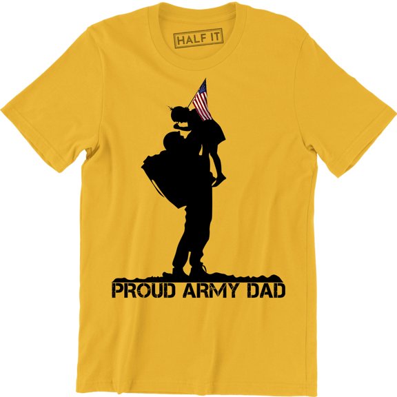 Proud Army Dad - Us Military Parent Soliers Super Hero Men's Gift T-Shirt
