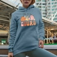 thumbnail image 2 of Oh My Gourd, Fall or Autumn Pun with Gourds Art Merch Gift, Light Blue Hooded Sweatshirt or Hoodie, Medium, 2 of 5
