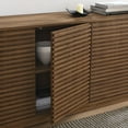 thumbnail image 6 of Render 4-Door Fluted Sideboard Cabinet TV Stand in Walnut, 6 of 10
