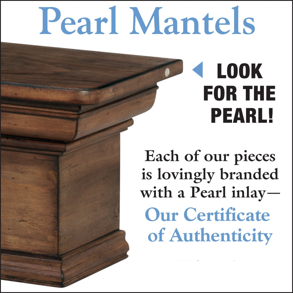 Pearl Mantels Savannah Transitional Premium Pine Wood Mantel Shelf, Lightly Distressed Chestnut Finish, 72"L x 9"D x 9"H