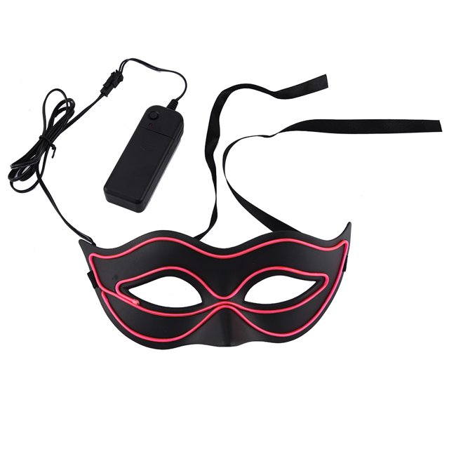 Gafas con luz LED con forma de niña de zorro que brillan intensamente para fiestas que brillan en las gafas de sol oscuras (rosa)
