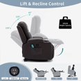thumbnail image 4 of Vicluke Power Lift Recliner Chair with Massage and Heat for Elderly, PU Leather Electric Recliner Sofa with Side Pocket, Cup Holders and USB Port for Living Room( Brown ), 4 of 9
