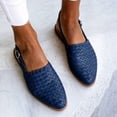 thumbnail image 3 of Women's Backless Mules - Slip-On Low-Heel Sandals with Closed Pointed Toe & Buckle Strap, 3 of 6