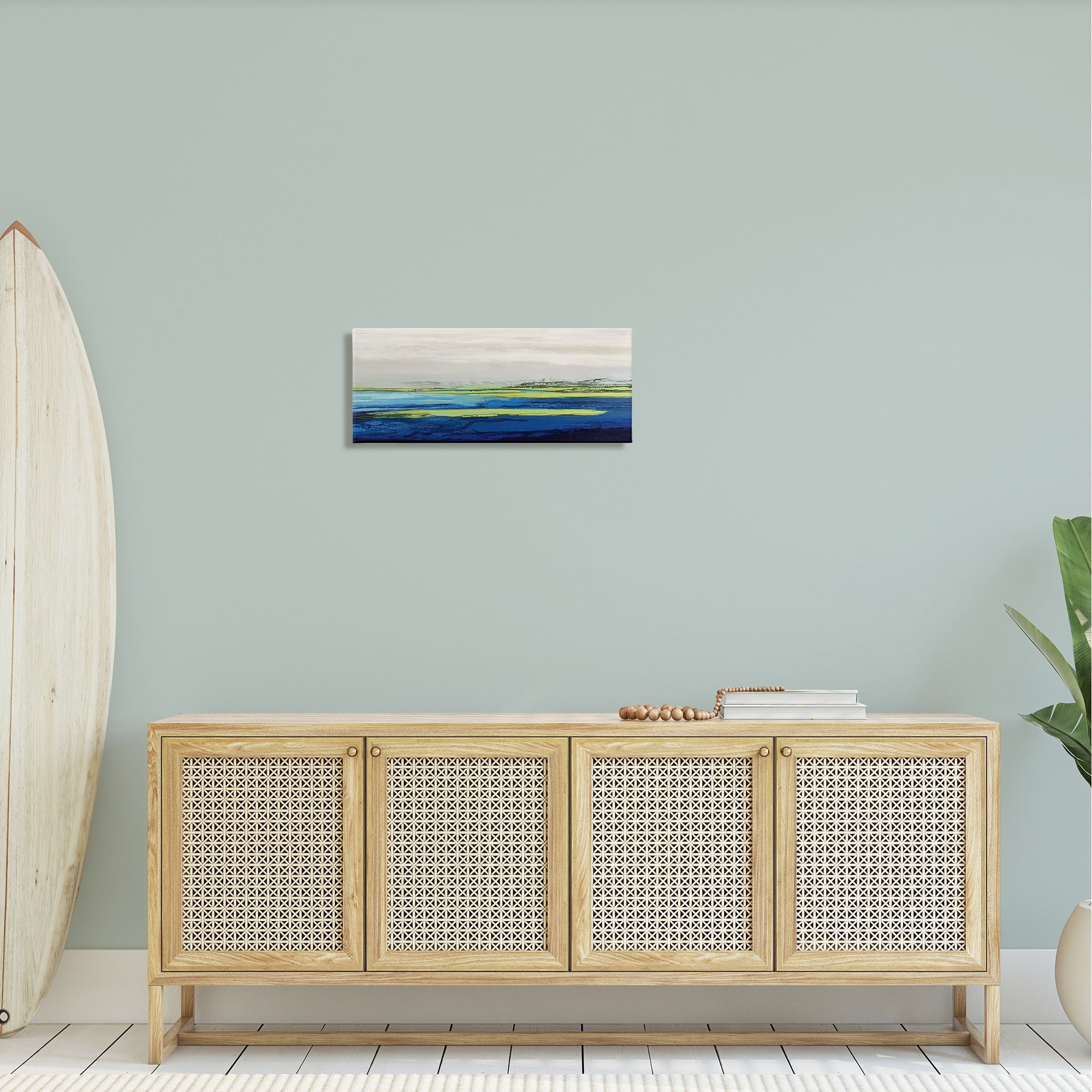 Stupell Industries Abstract Ocean Surface Scene Bold Layered Hues Painting Gallery Wrapped Canvas Print Wall Art, Design by Stacy Gresell