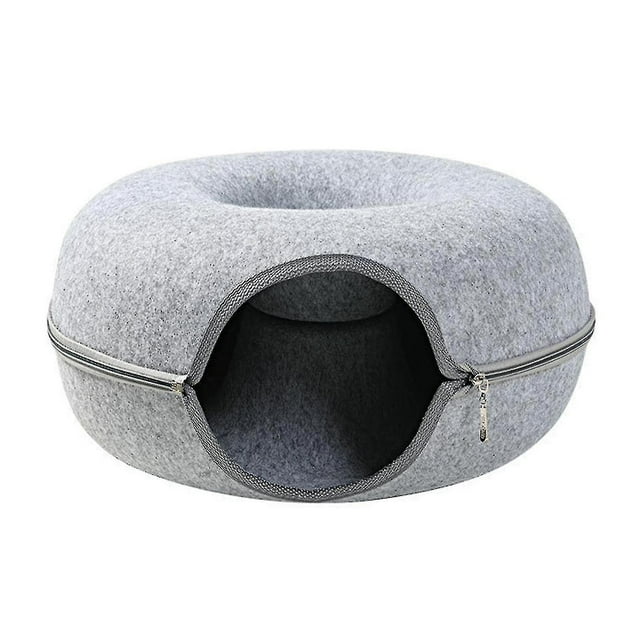 Peekaboo Tunnel de Grotte pour Chat / Grotte pour Chat, Grotte Ronde en Feutre, Grotte pour Chat, Lit en Feutre / Jouets de Tunnel en Feutre pour Chat, Grand Appartement Intérieur pour Chat