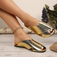 thumbnail image 4 of Samdudou Fashion Sandals for Women Metallic Snake Print Criss Cross Straps Open Toe Slip On Flats Chic Dressy Slides Daily Walking Shoes Evening Wear for Ladies, 4 of 9