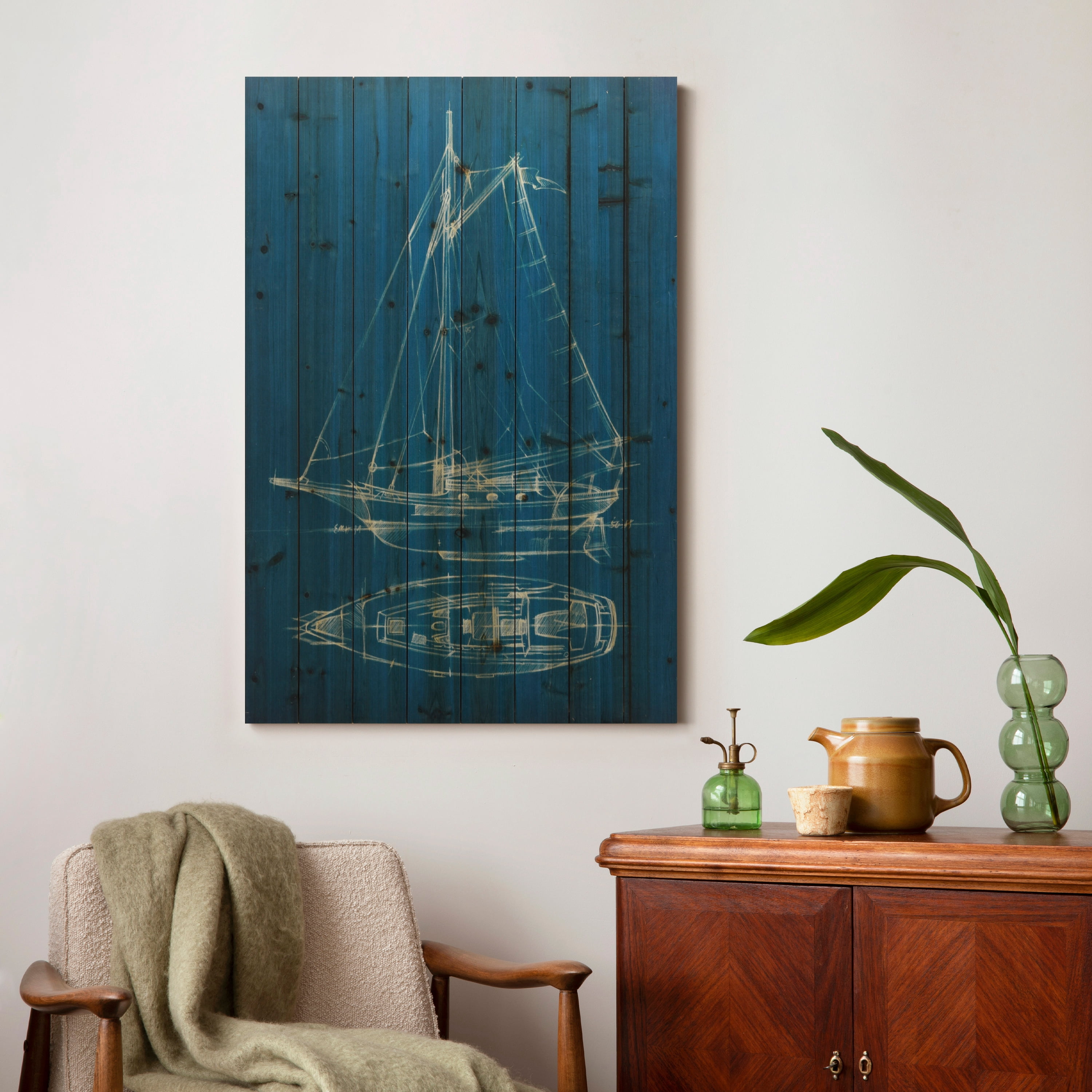 Empire Art Direct Sailing 2 Print on Solid Wood Wall Art, 45" x 30", Ready to Hang