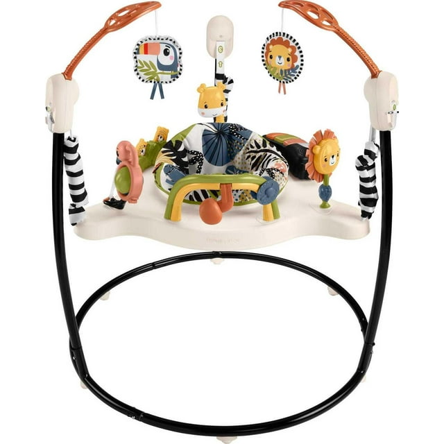 Centro de Actividades Fisher-Price Palm Paradise Jumperoo con Luces Musicales y Juguetes de Desarrol