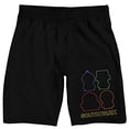 thumbnail image 6 of South Park Four Boys Character Outlines Men's Black Sleep Shorts, 6 of 7