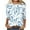 Light Blue, variant on IROINNID Polyester Long Sleeve T Shirt for Women Casual Printed Loose T-shirt Mid-length Blouse Round Neck Tops,White