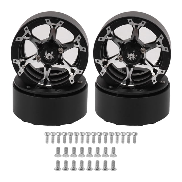 Llantas RC Beadlock de 1,9 pulgadas, reutilizables, agarre estable, color plateado y negro, repuesto preciso para Traxxas TRX4
