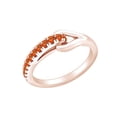 thumbnail image 2 of AFFY Round Shape Simulated Citrine Fashion Promise Engagement Ring 14k Rose Gold Over Sterling Silver Ring Size-7.5, 2 of 2