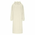 thumbnail image 4 of Robe Décontractée pour Femmes Robe à Capuche Décontractée avec Poches Couleur Unie et Jupe Confortable avec Poches, 4 of 6
