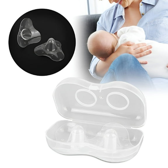XIRQI 2Pcs Silicone Triangular Nipple Shield Protector Mom Safe Breastfeeding Maternity Tool