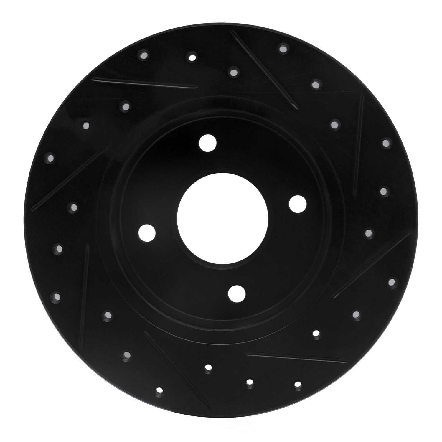 Dynamic Friction Company 633-67053L DFC Brake Rotor - Drilled And Slotted - Black