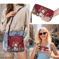 thumbnail image 3 of Yuyamidu Snowman Bow Women Crossbody Bag 2‑Piece Set with Wallet Christmas Themed Pattern, Multi Zipper Pockets, Adjustable Strap, Water‑Resistant PU Leather Ideal for Holiday Outings, Gifts, 3 of 7