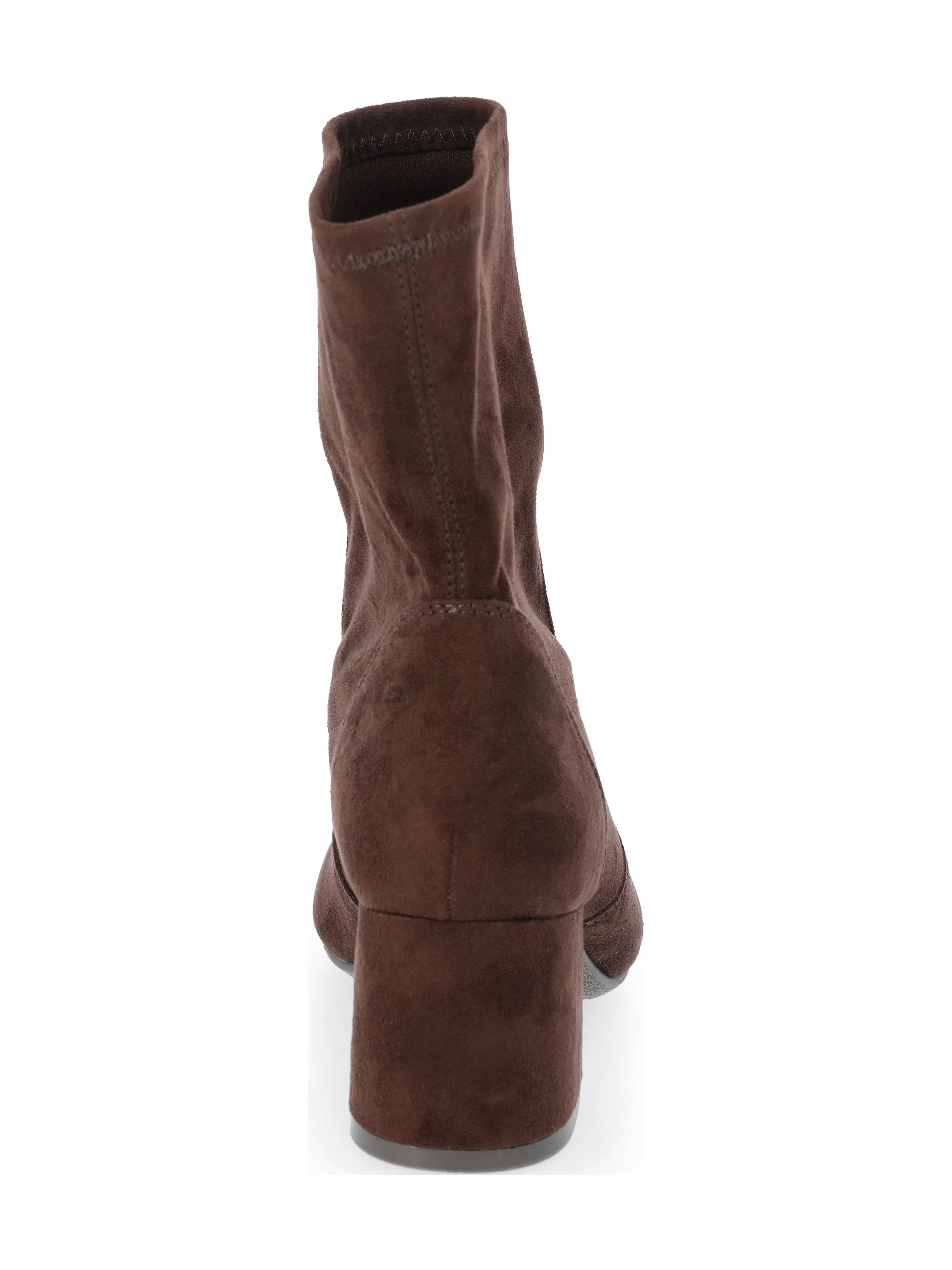 Time and Tru Women's Faux Suede Block Heel Boots
