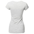 thumbnail image 2 of FashionOutfit Women's Solid Basic Cap Sleeves Scoop Neck Tee, 2 of 4