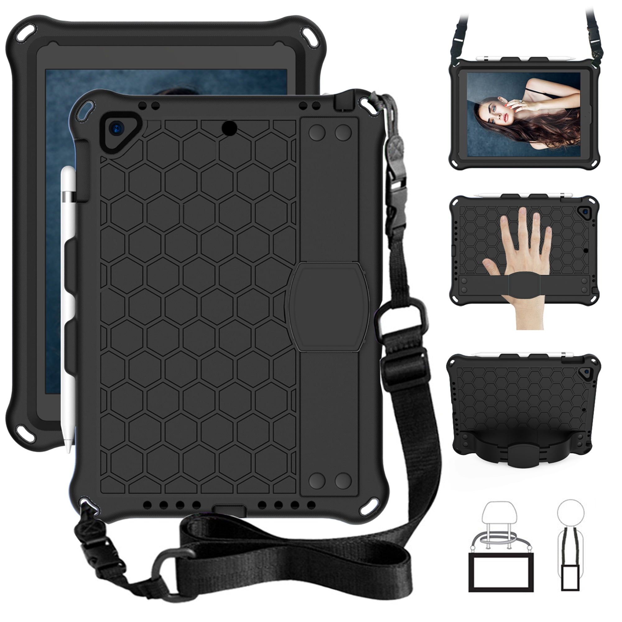 iPad 9.7 Case with PET Screen Protector, Dteck Heavy Duty Rugged