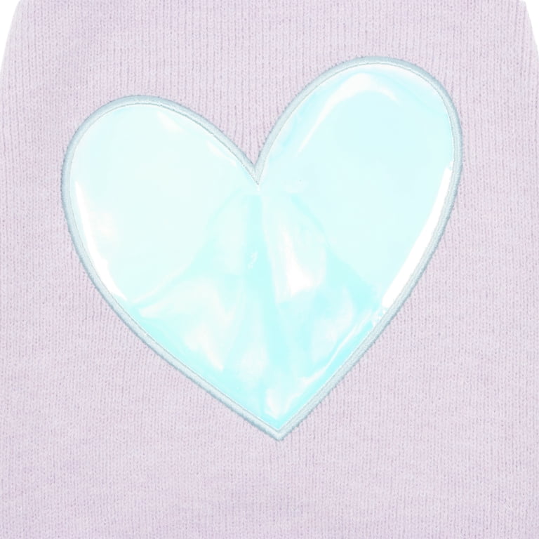 Oodles Iridescent Heart Fall Dog Sweater, Purple, Small photo 6