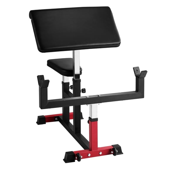 Preacher Curl Bench, Bicep Isolation Machine, 440 LBS Capacity, Home Gym Equipment, Adjustable Strength Training Bench for Barbell & Dumbbell Curls