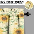 thumbnail image 5 of Floral Vintage Curtains 24 Inch - 3 Panel Boho Farmhouse Set with Rustic Wildflowers, Rod Pocket Window Treatment, 5 of 6