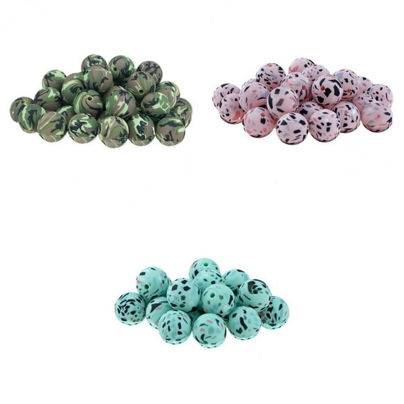 de mordedor de silicona de 60 piezas, sueltas de grado alimenticio, , joyería, chupete de ctancia masticable, manual Yotijar perlas de dentición