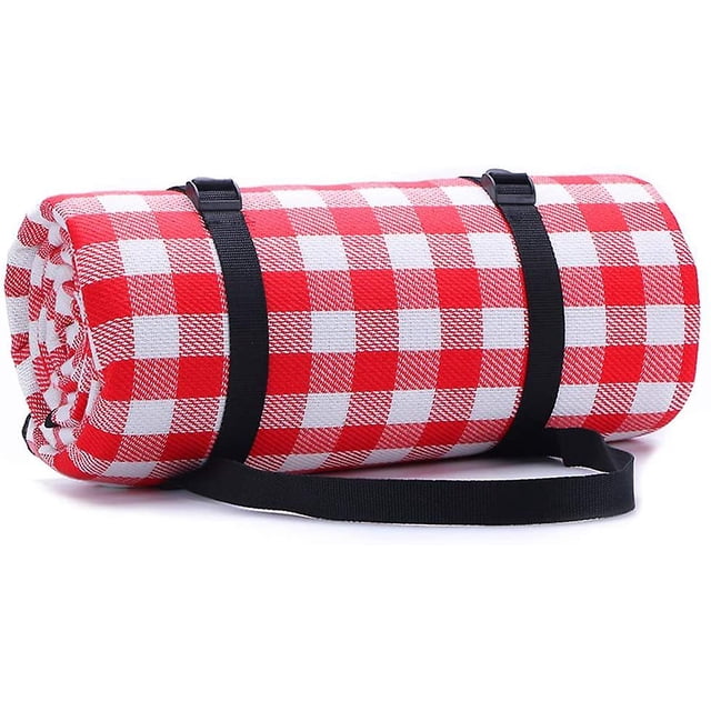 Manta De Picnic Impermeable 200 X 200 Cm (79 X 79 Pulgadas), Manta De Camping Mediana Manta De Playa Para Playas Picnics Parques Camping Picnic Mat Rojo
