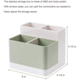 thumbnail image 5 of Poeland Desktop Storage Organizer Pencil Card Holder Box Container for Desk, Office Supplies, Vanity Table Light Green, 5 of 5