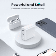 Topadre 2PC 40W GaN Dual USB-C Ports Fast Charger with Indicator Light for iPhone/Samsung Series