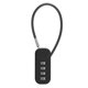 thumbnail image 1 of Black Security Combination Padlock 4-Digit Combination Padlock Zinc Alloy Anti-Theft Suitcase, 1 of 5