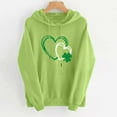 thumbnail image 4 of Nmnitkp Hoodies for Women Fashionable St.Patrick Print Casual Hoodies Y2K Ethnic Style Print Round Neck Hoodie With Pocket Mint Green,M, 4 of 6