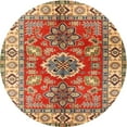 thumbnail image 1 of Ahgly Company Machine Washable Indoor Round Traditional Fall Leaf Brown Green Area Rugs, 4' Round, 1 of 7