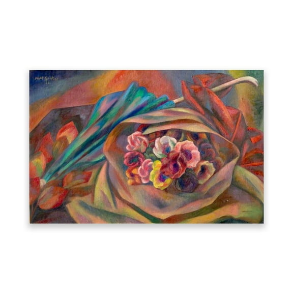 Bouquet by Mark Gertler- Famous Canvas Print- Reproduction of Famous Painting- Wall Art Pictures for Living Room