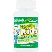 4 Pack - Mason Natural Healthy Kids Probiotic with Fiber Immune/Digestive Support Chewable Tablets 60 ea