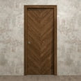 thumbnail image 3 of Sliding Pocket Door 24 x 84 inches | Ego 5005 Cognac Oak | Kit Rail Hardware | Solid Wood Interior Bedroom Modern Doors, 3 of 5