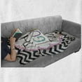 thumbnail image 6 of Saying Soft Flannel Fleece Throw Blanket, Think Thoughts Message with Rainbow Colored Letters on Chevron Zigzag Lines, Cozy Plush for Indoor and Outdoor Use, 50" x 60", Multicolor, by Ambesonne, 6 of 6