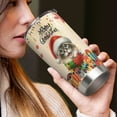 thumbnail image 4 of Merry Christmas Santa Ragdoll Scarf Twinkling Lights Xmas Holiday 20oz Stainless Steel Tumbler Insulated Cup with Lid Cat Lover Kitten Owner Gifts Idea - 00022, 4 of 5
