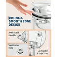 thumbnail image 3 of 2 Pcs Plat Rond Anti-Frottement en Acier Inoxydable de Haute Qualité 5 Qt pour Buffet – Réchaud Alimentaire Durable avec Couvercle en Verre, Support et Plateau d'Égouttement – Idéal pour Traiteur, Fêtes, Mariages et Banquets, 3 of 7