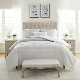 My Texas House Martha Silver Stripes 4-Piece Comforter Set, King