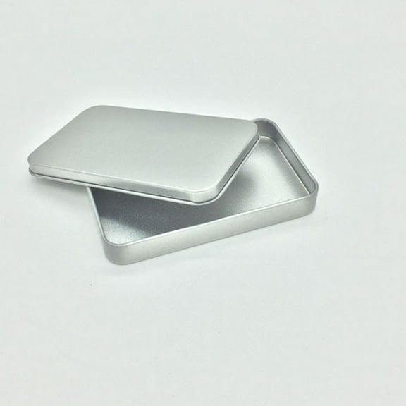 Worgeous 4Pcs Tin Container Portable Storage Box For Travel And Outdoor Activities