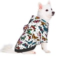 thumbnail image 2 of Fotbe Colorful Flying Butterflies Sudadera con Estampado para Perros Pequeños – Suéter con Capucha para Mascotas, Tela Suave de Forro Polar con Bolsillo-XX-Large, 2 of 7