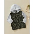 thumbnail image 4 of Toddler Baby Boy Hooded Jacket Long Sleeve Single-Breasted Denim Coat with Pockets 18M 24M 2T 3T 4T 5T 6T Kids Fall Casual Outwear, 4 of 9