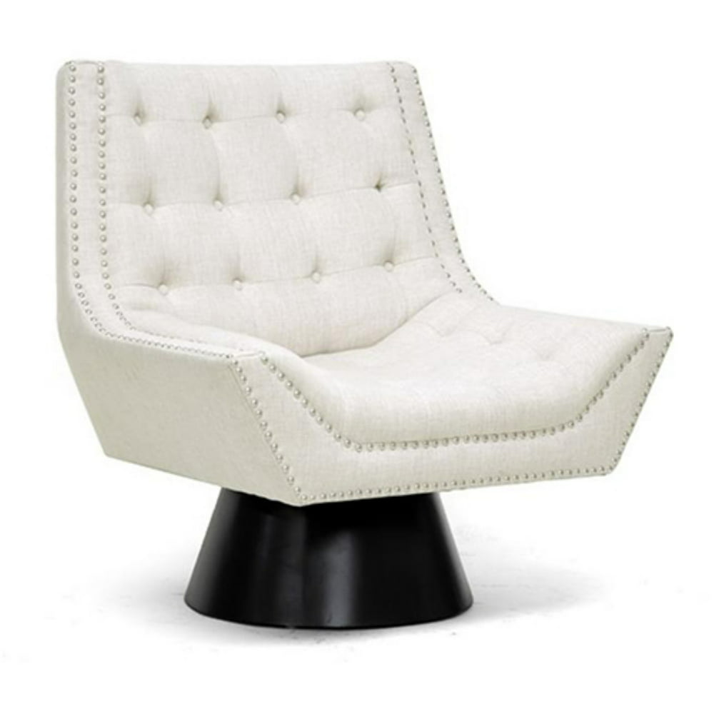 Baxton Studio Tamblin Linen Modern Accent Chair Beige