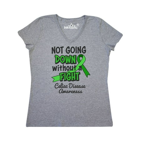 Celiac Disease Awareness Not Going Down Without a Fight Women's V-Neck (Best Way To Go Down On A Woman)