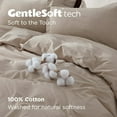 thumbnail image 3 of 100% Washed Cotton Duvet Cover King Size - Frosted Almond Minimalist Cotton Duvet Cover Linen Like for All Seasons - GentleSoft™ Plain Simple Bedding (Frosted Almond, King, 104"x90"), 3 of 9